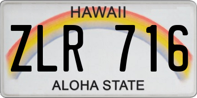 HI license plate ZLR716