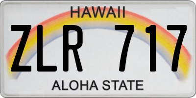 HI license plate ZLR717