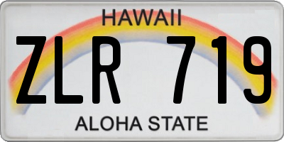 HI license plate ZLR719