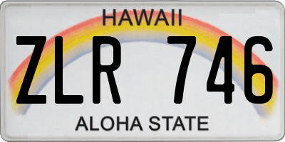 HI license plate ZLR746