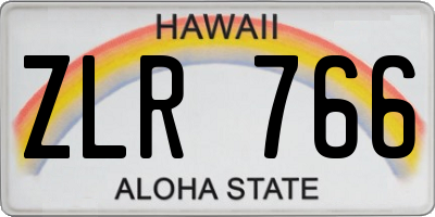 HI license plate ZLR766