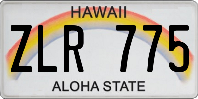 HI license plate ZLR775