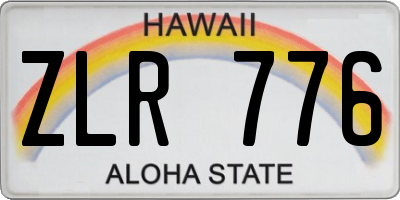 HI license plate ZLR776