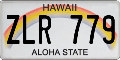 HI license plate ZLR779