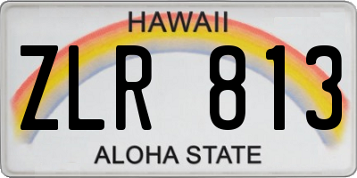 HI license plate ZLR813