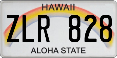HI license plate ZLR828