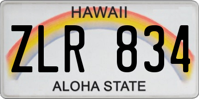 HI license plate ZLR834