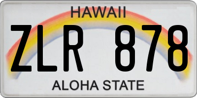 HI license plate ZLR878