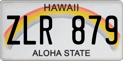 HI license plate ZLR879