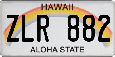 HI license plate ZLR882