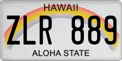 HI license plate ZLR889
