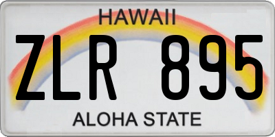 HI license plate ZLR895