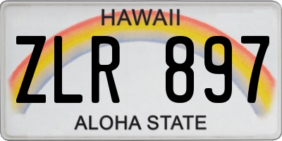 HI license plate ZLR897