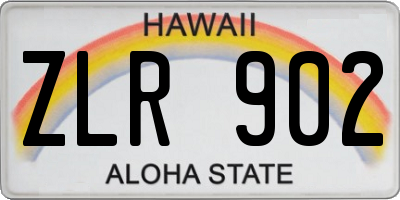 HI license plate ZLR902