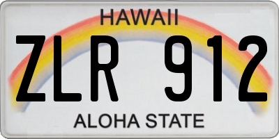 HI license plate ZLR912