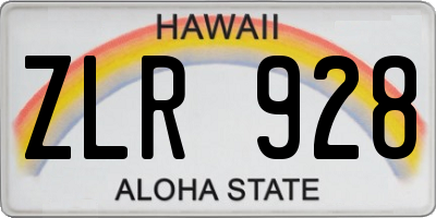 HI license plate ZLR928