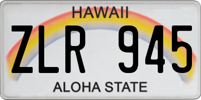 HI license plate ZLR945