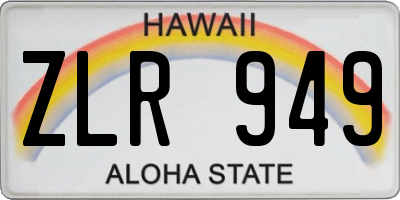 HI license plate ZLR949