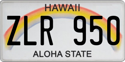 HI license plate ZLR950
