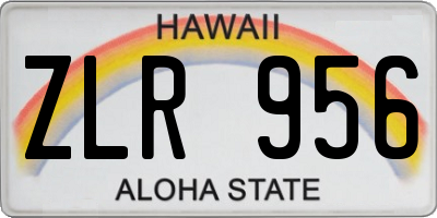 HI license plate ZLR956