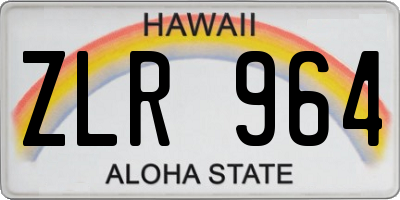 HI license plate ZLR964