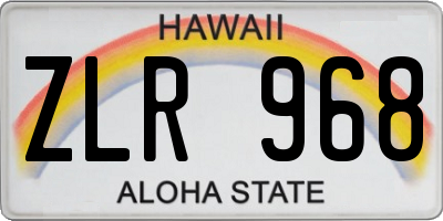 HI license plate ZLR968