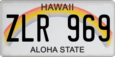 HI license plate ZLR969