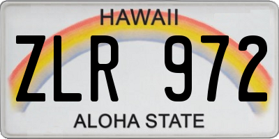 HI license plate ZLR972