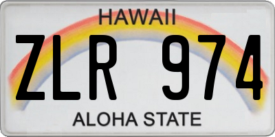 HI license plate ZLR974