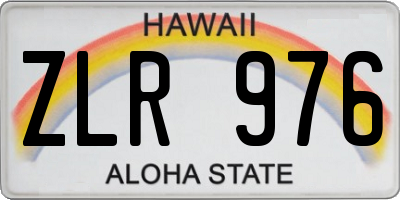 HI license plate ZLR976