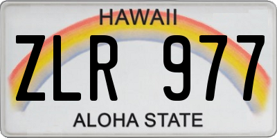 HI license plate ZLR977