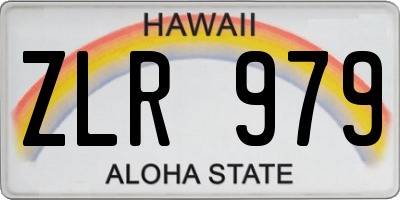 HI license plate ZLR979