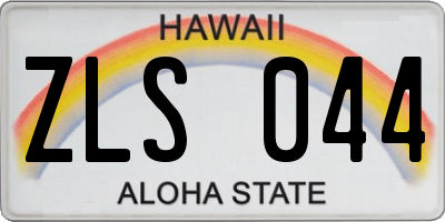 HI license plate ZLS044