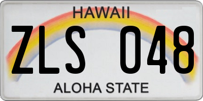 HI license plate ZLS048