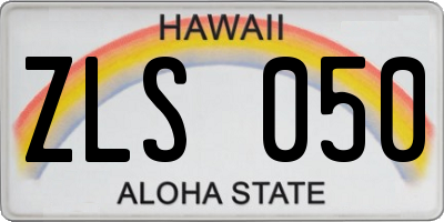 HI license plate ZLS050