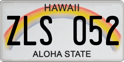 HI license plate ZLS052