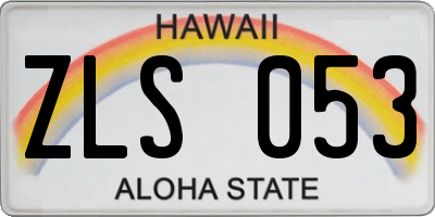 HI license plate ZLS053