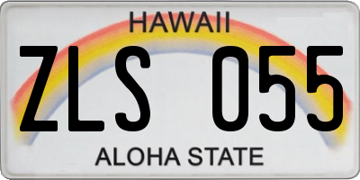 HI license plate ZLS055