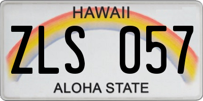 HI license plate ZLS057