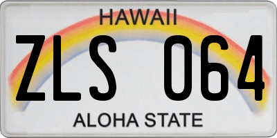 HI license plate ZLS064