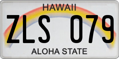 HI license plate ZLS079