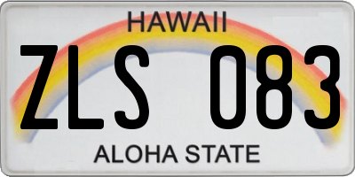 HI license plate ZLS083