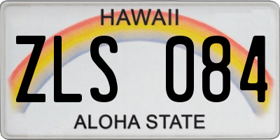 HI license plate ZLS084