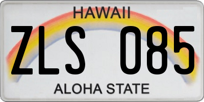 HI license plate ZLS085