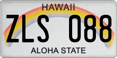 HI license plate ZLS088