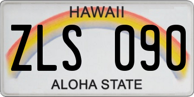 HI license plate ZLS090