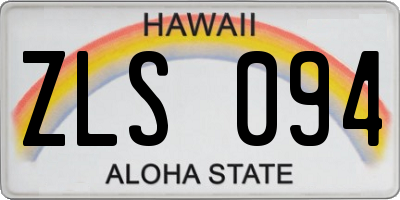 HI license plate ZLS094