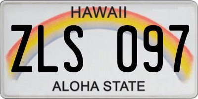 HI license plate ZLS097