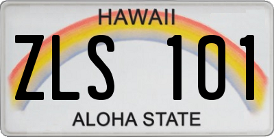 HI license plate ZLS101