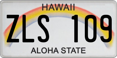 HI license plate ZLS109